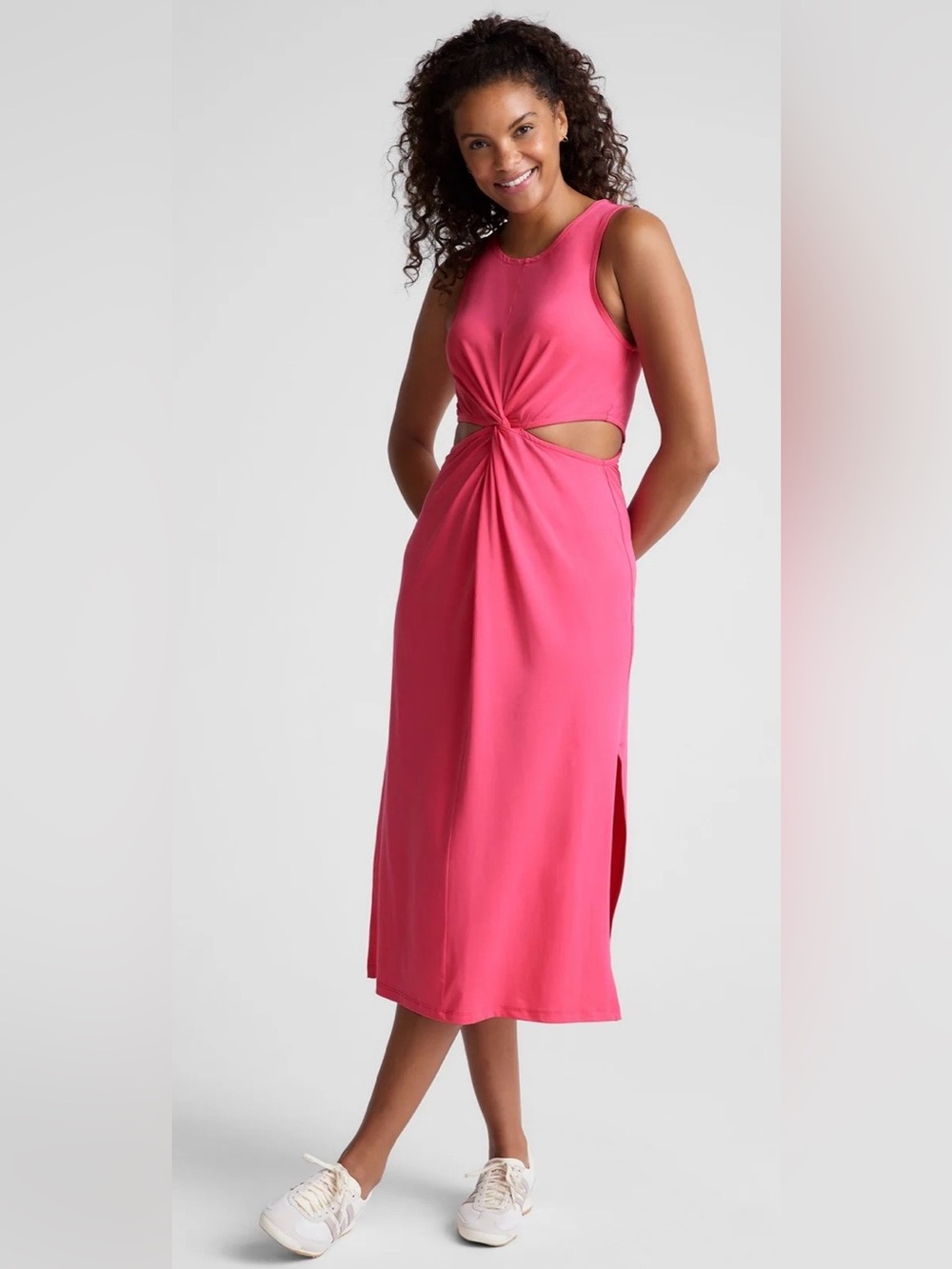 Beyond Yoga Around The World Twist Front Dress